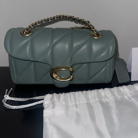 Coach Handbags - Coach Quilted Tabby 20 in Sage with Gold Hardware